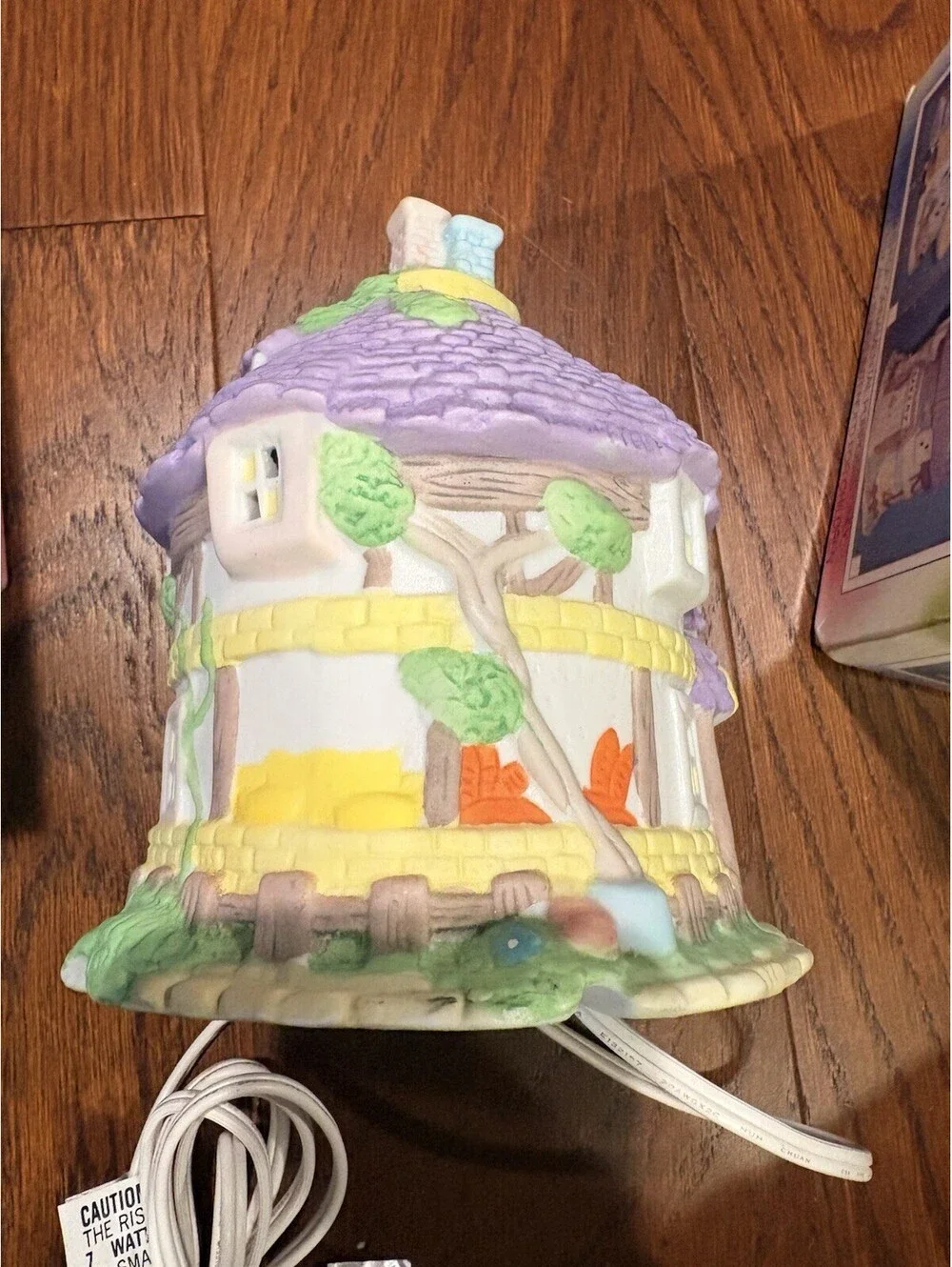 Easter Bunny Vintage Porcelain Light Up Village House Bakery With Cord